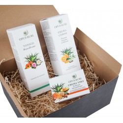 Idea regalo Crema Viso Purificante Seboequilibrante 50 ml + Crema Corpo Idratante 200 ml + Tonico viso Equilibrante 200 ml