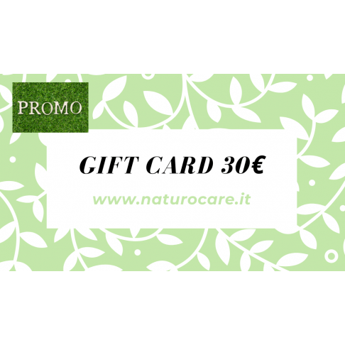 Idea regalo Gift Card Coupon di 30 € per prodotti naturali per la salute, il benessere e la bellezza della persona