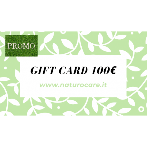 Idea regalo Gift Card Coupon di 100 € per prodotti naturali per la salute, il benessere e la bellezza della persona