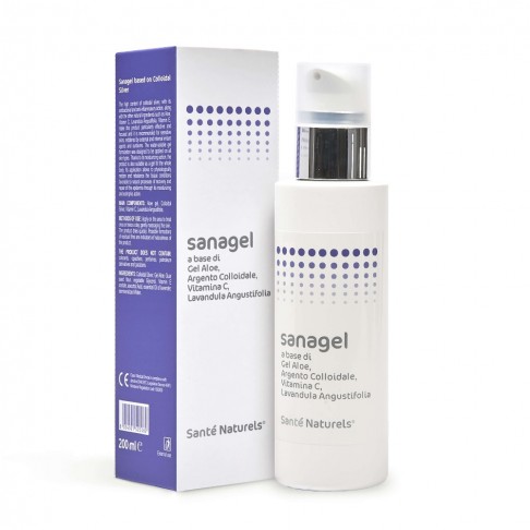Gel Corpo Sanagel (Aloe, Argento Colloidale, Lavandula) 200 ml lenitivo, idratante, cicatrizzante e antibatterico
