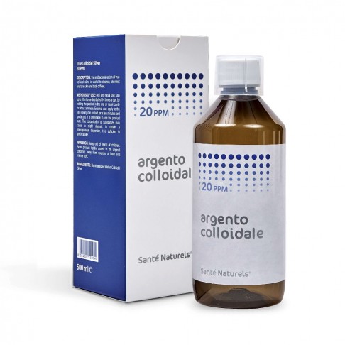 Argento Colloidale Vero 20 ppm 500 ml antibatterico, antifungino, antinfiammatorio, antiparassitario, decongestionante