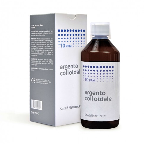 Argento Colloidale Vero 10 ppm 500 ml Antibatterico Naturale contro Batteri, Parassiti, Funghi e Virus